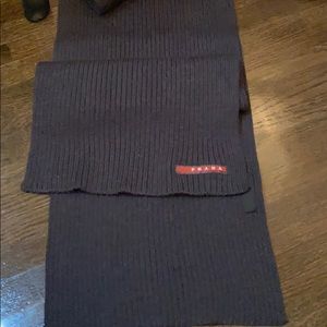Men’s Charcoal Wool Prada Scarf